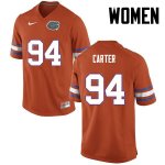 Women's Florida Gators #94 Zachary Carter NCAA Nike Orange Authentic Stitched College Football Jersey XMJ3462IX